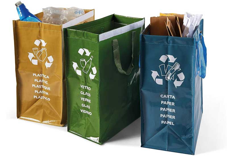 bolsas de reciclaje de colores
