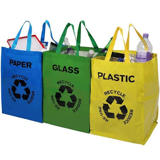 Juego de 3 bolsas de reciclaje multicolor Premier Housewares